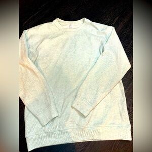 Lululemon Blue Green Textured Crewneck Sweater Size 8